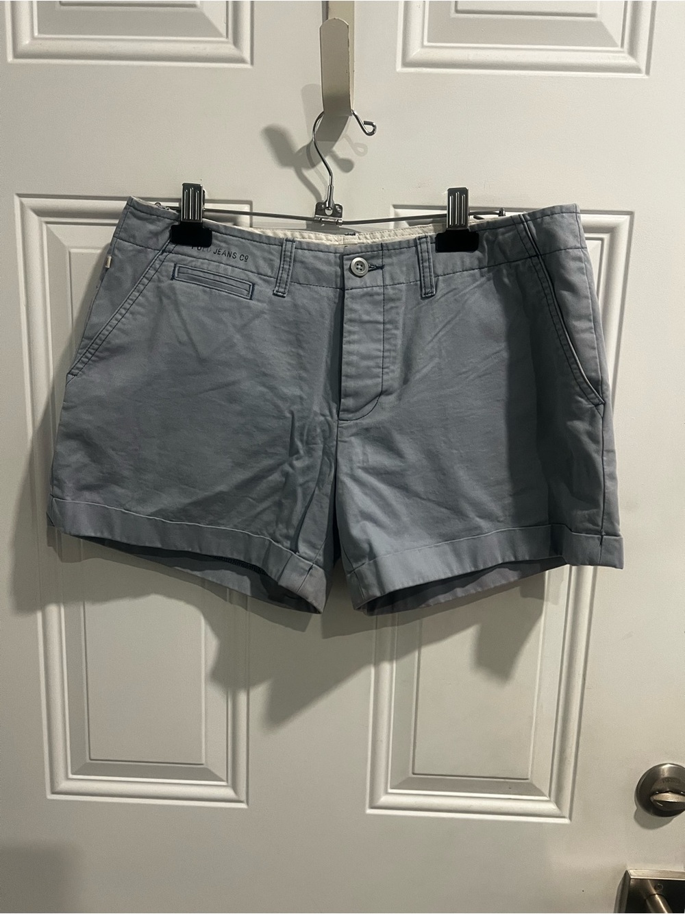 Light Blue Casual Chino Shorts